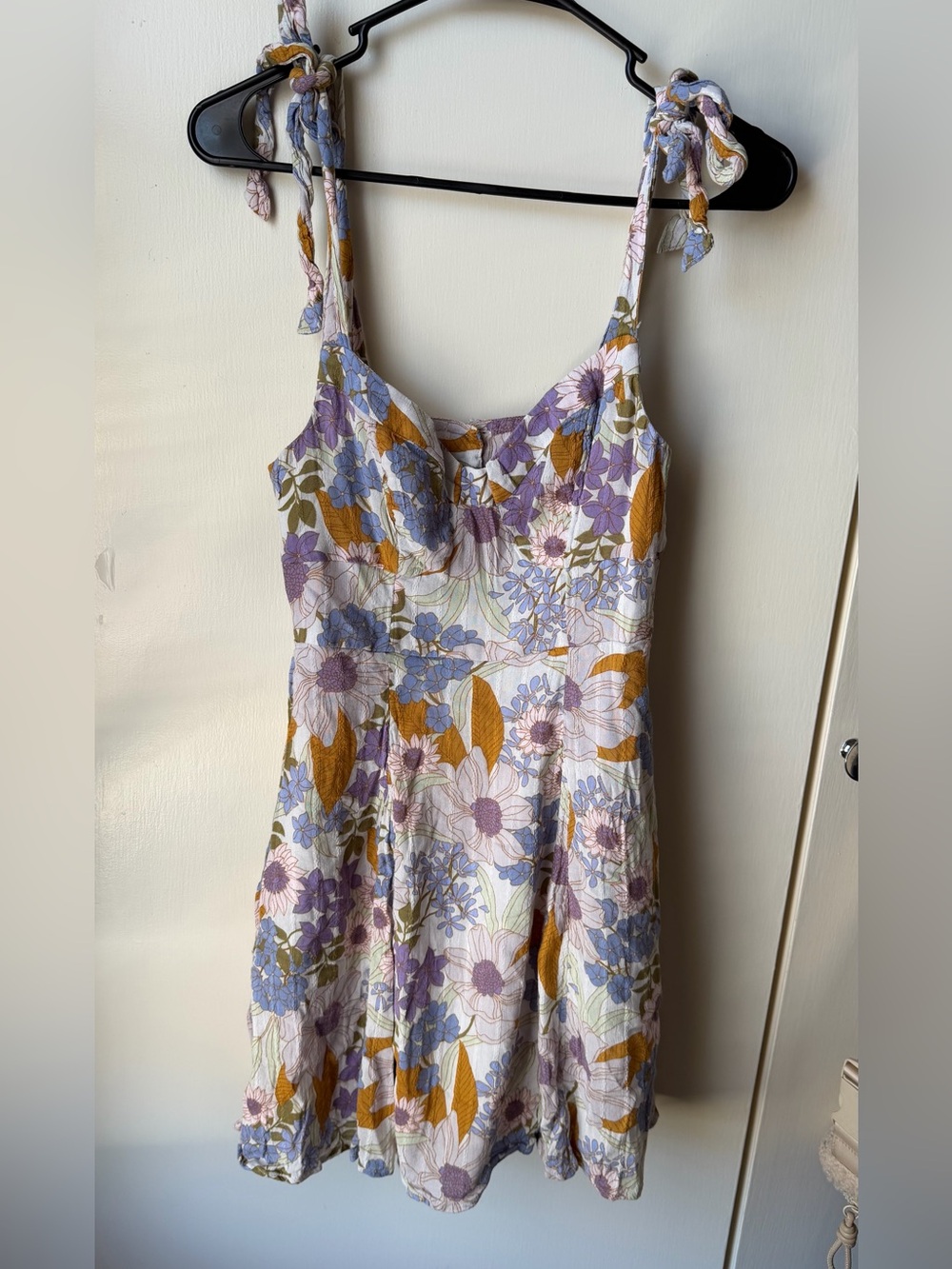 American Eagle Floral Tie-Shoulder Sundress